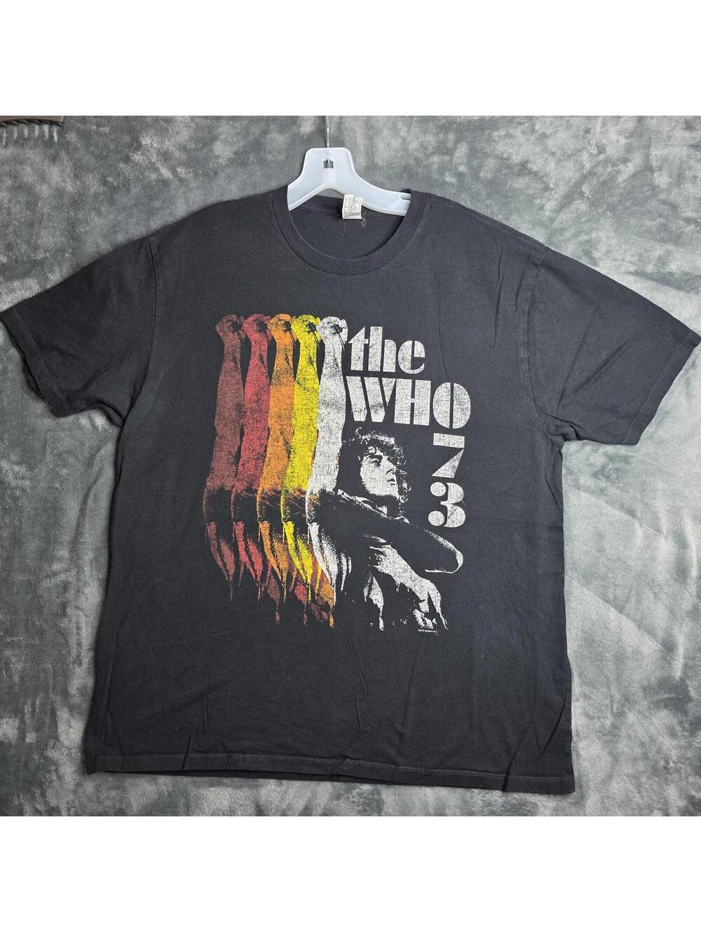 The Who Band Black Graphic T-Shirt Men's XL Vintage Startee Tag 100% Cotton Tee